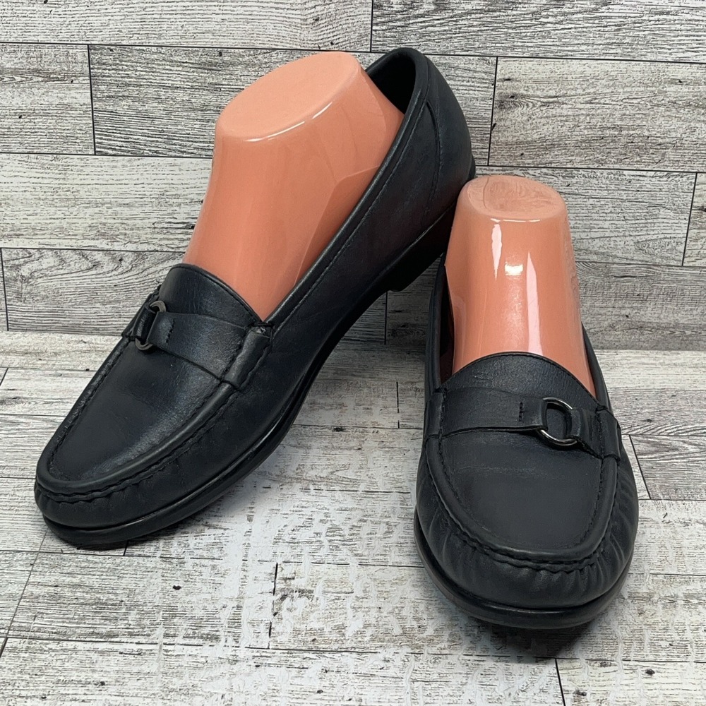 SAS Jewel Gray Leather Slip On Tripad Comfort Shoes Women Size 10N